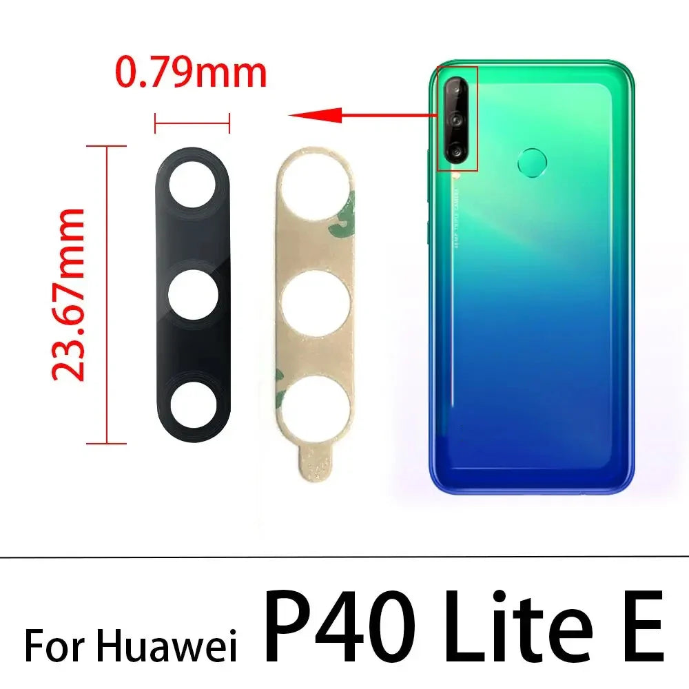 100% NEW For Huawei P50 P40 Lite 5G P40 Lite E P40 P30 Lite P20 Pro Back Rear Camera Glass Lens with Glue Replacement +Tool