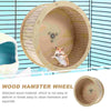 Toy Hamster Roller Plaything Cage Accessories Hedgehog Exercise Wheel Wood Running Small Pet Supplies Wooden