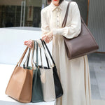 Load image into Gallery viewer, Lady Casual Split Leather Luxury Handbag And Shoulder For Women Bags Brand Designer Magnetic Buckle Teenage Girl Commute Tote
