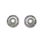 Load image into Gallery viewer, Big Crystal Pearl Stud Earring for Women Luxury Shiny Round Earring Fashion Jewelry Luxury Accessories Bridesmaid Gift

