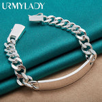 Load image into Gallery viewer, Charm 925 sterling silver design noble pretty 10MM Mens chain Jewelry fashion Geometric Bracelet factory price
