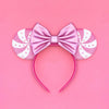 Merry Christmas Mickey Mouse Ears Headband Disney Girl Hair Accessories For Women Candy Cane Hairband Kids Xmas Headwear