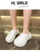 New Women's Hole Shoes Summer EVA Thick Sole Elevated Sandals Comfortable Anti Slip Baotou Beach Garden Shoes Indoor Slippers