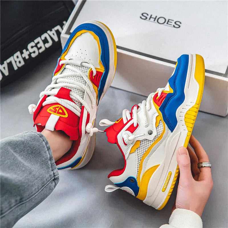 2024 New New Fashion Sports Shoes Men's Personalized Vulcanized Shoes Men's Casual Fashion Comfortable Versatile Sports Shoes