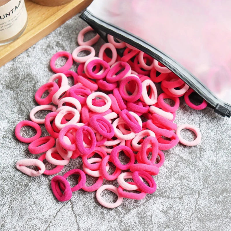 50/100pcs Kids Elastic Hair Bands Girls Gum Scrunchie Rubber Band for Children Nylon Hair Ties Headband Baby Hair Accessories