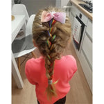 Load image into Gallery viewer, Girls Hair Bow Kids Rainbow Hair Tie Princess Accessories Toddler Snowflake Elastics Baby Accessories No Damage Braid

