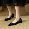 Pointed Toe Shoes Shallow Mouth Black Flats Low Heels  Female Footwear 2024 Fashion Women's Casual Sneaker on Heels Nurse Dress