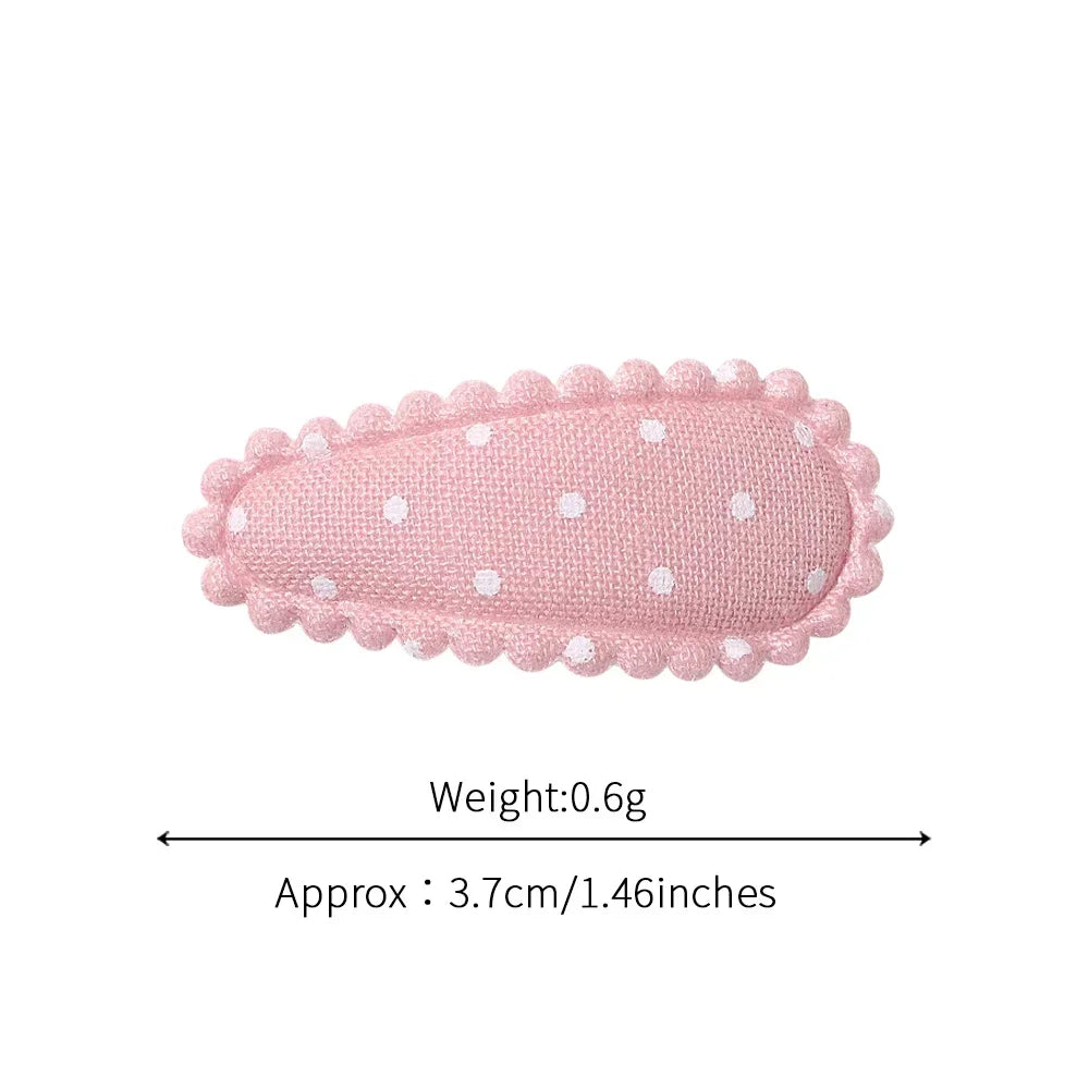 10/20Pcs Mini Print Hair Clip Hairpin for Girl Fabric Plaid BB Hairgripes Headwear Lovely Hair Bangs Hair Accessories for Kids