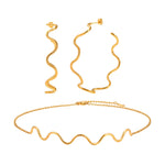 Load image into Gallery viewer, Open Hoop Earrings Women, Minimalist 18K Gold Plated Large Earrings Wave Shape Big Hoops,Stainless Steel Jewelry
