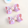 2Pcs Glitter Hairpin For Girls Boutique Ribbon Bowknot Hair Clips Kids Hair Accessories Handmade Sweet Barrettes Headwear