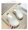 New Women's Hole Shoes Summer EVA Thick Sole Elevated Sandals Comfortable Anti Slip Baotou Beach Garden Shoes Indoor Slippers