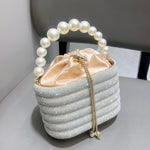 Load image into Gallery viewer, Handle Rhinestones Evening clutch Bag Purses and handbag luxury Designer shoulder bag Shiny Crystal Clutch purse bucket bag
