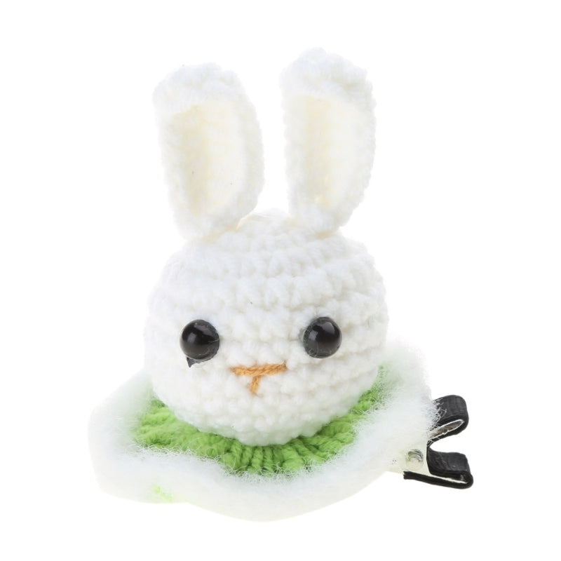 Knitted Woolen Baby Barrettes Cartoon Rabbit Little Girls Hairpins Puppy Cat Toddler Hair Clip Kids Grooming Hair Accessories