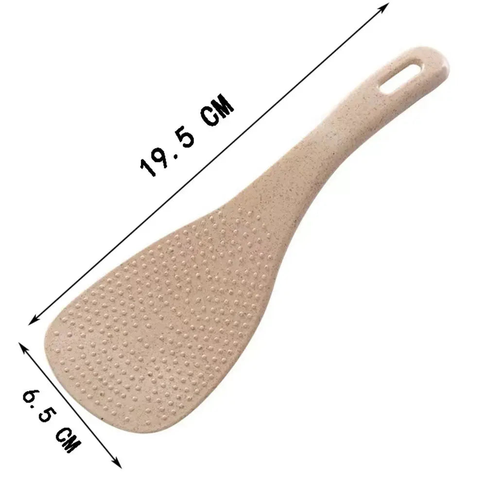 Wheat Straw Rice Spoons Accessories Plastic Beige Pink Blue Green Rice Paddle Scoop Long Handle Kitchen Supplies Kitchen