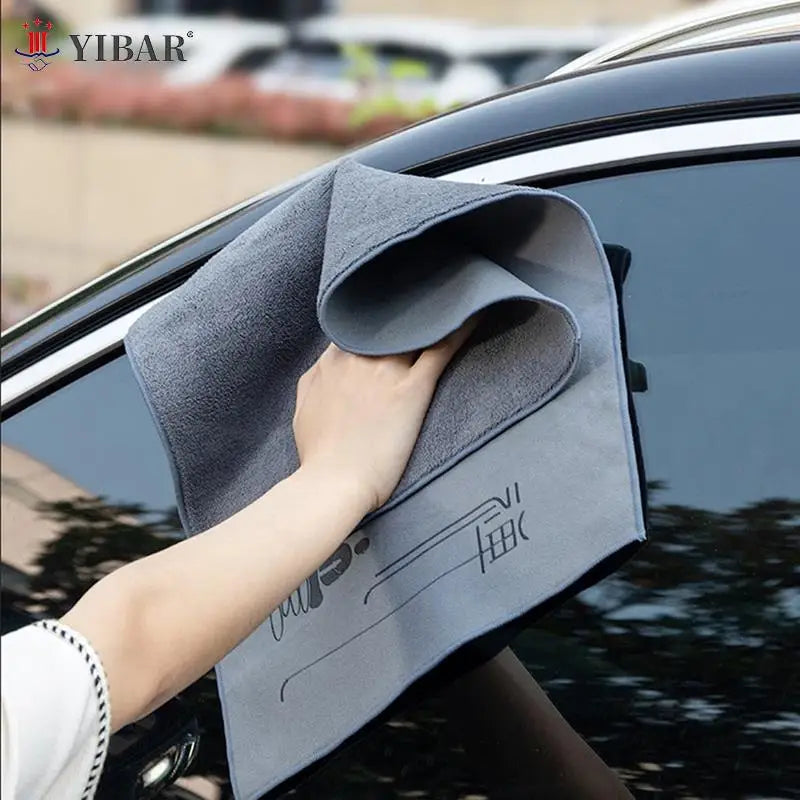 1Pcs Super Absorbent Car Drying Towel Suede Coral Velvet Double-sided Car Cleaning Cloth Multipurpose Auto Towel Car Accessories