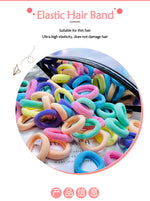 Load image into Gallery viewer, 100pcs Children Elastic Hair Bands Girls Rubber Band For Kids Sweets Scrunchie Hair Ties Clips Headband Baby Hair Accessories
