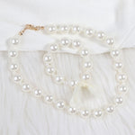 Load image into Gallery viewer, ZB91 Imitation Pearl Necklace for Toddler Vintage Pendant Necklace Sets Necklace and Bracelets Photoshoot Accessories

