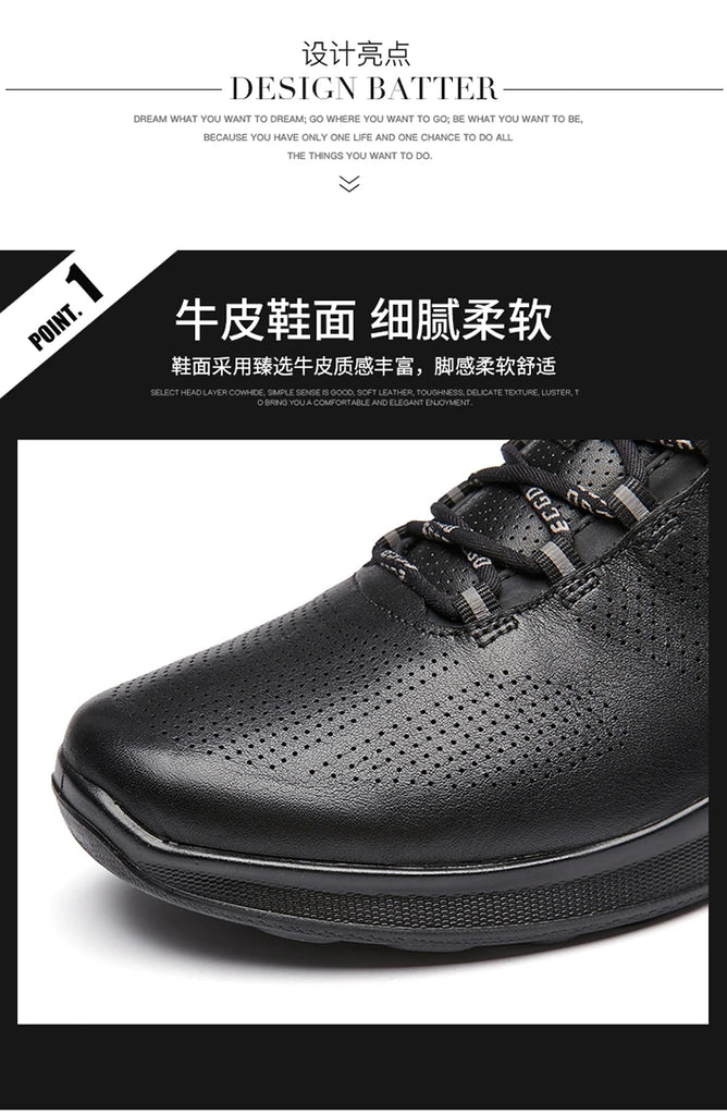 Fashion Golf Shoes for Men Breathable Golf Training Shoes Comfortable Genuine Leather Casual Sneakers Low Top Golfer Footwear