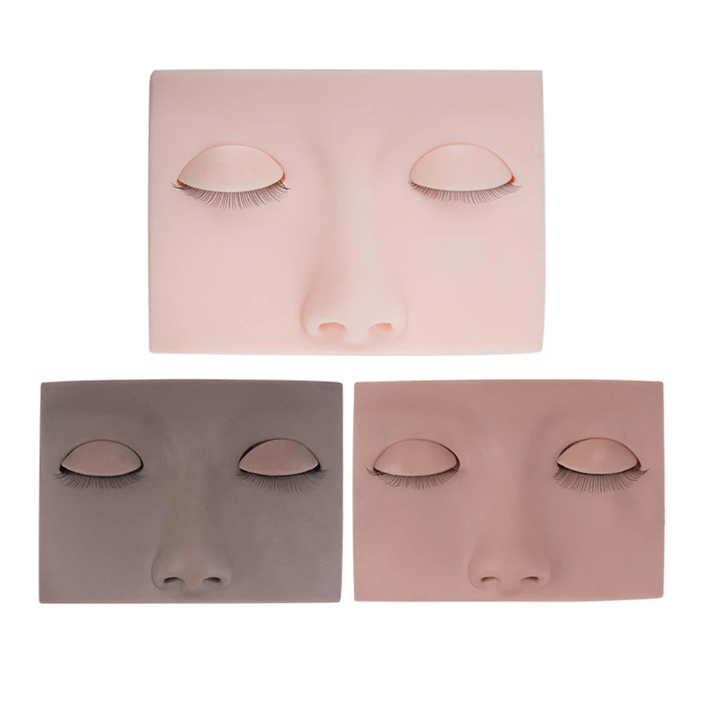 1/3/5PCS Beauty And Health Eye Head Model Reuse Real And Durable Silicone Head Mold Small And Light Grafting Eyelash Exercises