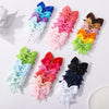 6pcs/10Pcs Kids Solid Color Ribbon Bows Hair Clips for Baby Girls Handmade Bowknot Hairpin Barrettes New Year Hair Accessories