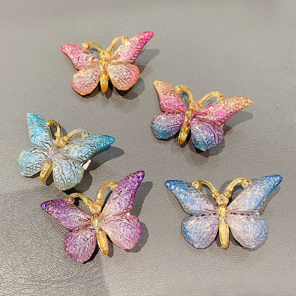 5PCS Sweet Stereoscopic Color Gradient Cute Baby Hairpins Kids Hair Clips Children Headwear Princess Barrette Girls Accessories