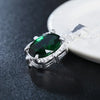 Hot Women Green Shiny crystal Pendant diamond 925 Sterling Silver Necklace High Quality Fashion brands Jewelry Christmas Gifts