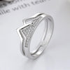 New Shan Hai Men's and Women's Pair Ring Silver Color Zircon Ring Fashion Personality Couple Festival Jewelry Accessories Gift