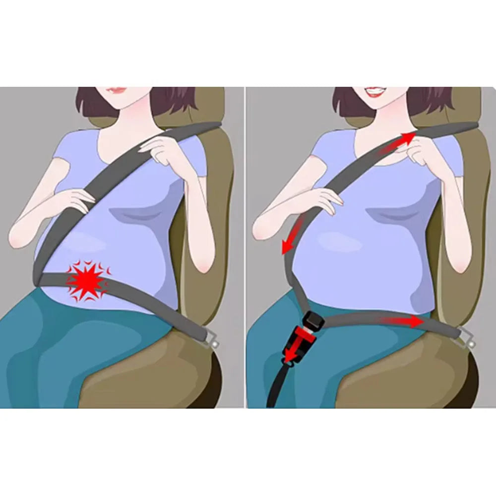 Woman Driving Seat Belt Adjuster Car Seat Belt Universal Pregnant Moms Belly Car Accessories For Maternity Safe Belt Pregnant