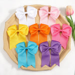 Load image into Gallery viewer, 1/12PCS Girls 6 inch Satin Ribbon Big Hair Clips Kids Barrette Hairgrips Children Ponytail Hair Accessorie
