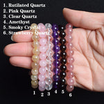 Load image into Gallery viewer, Natural Clear Quartzs Bracelet White Transparency Healing Crystal Energy Stone Boho Reiki Gem Stone Beads Simple Yoga Jewelry
