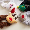 Girls Christmas Flannel Ponytail Holder Hair Ties Santa Claus Elk Velvet Hair Rope Creative Kids Scrunchies Hair Accessories