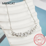Load image into Gallery viewer, Moissanite Necklace for Woman Wedding Fine Jewelry 925 Sterling Sliver Plated 18k White Gold Necklace Colar de Prata
