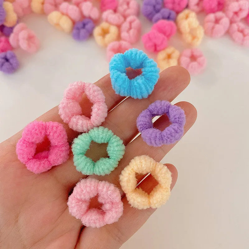 100Pcs Kids Elastic Hair Bands Girls Rubber Band For Children Sweets Scrunchie Hair Ties Clips Headband Baby Hair Accessories