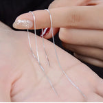 Load image into Gallery viewer, Dainty Female 925 Silver Needle Line Drop Earrings Cute Dangle Earrings for Women Trendy Bridal Simple Wedding Earring
