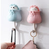 Creative Lucky Cat Home Decor Hooks Key Holders Wall-Mounted Adhesive Hangers Hat Racks Sundries Storage Accessories