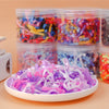 500Pcs/Box Colourful Rubber Ring Disposable Thick Elastic Hair Bands Ponytail Holder Rubber Band Scrunchies Kid Hair Accessories