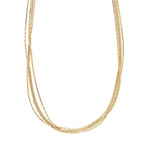 Load image into Gallery viewer, ANENJERY 316L Stainless Steel Multi Layer Snake Bone Chain  Necklace for Women Simple Hip Pop Necklace Jewelry wholesale
