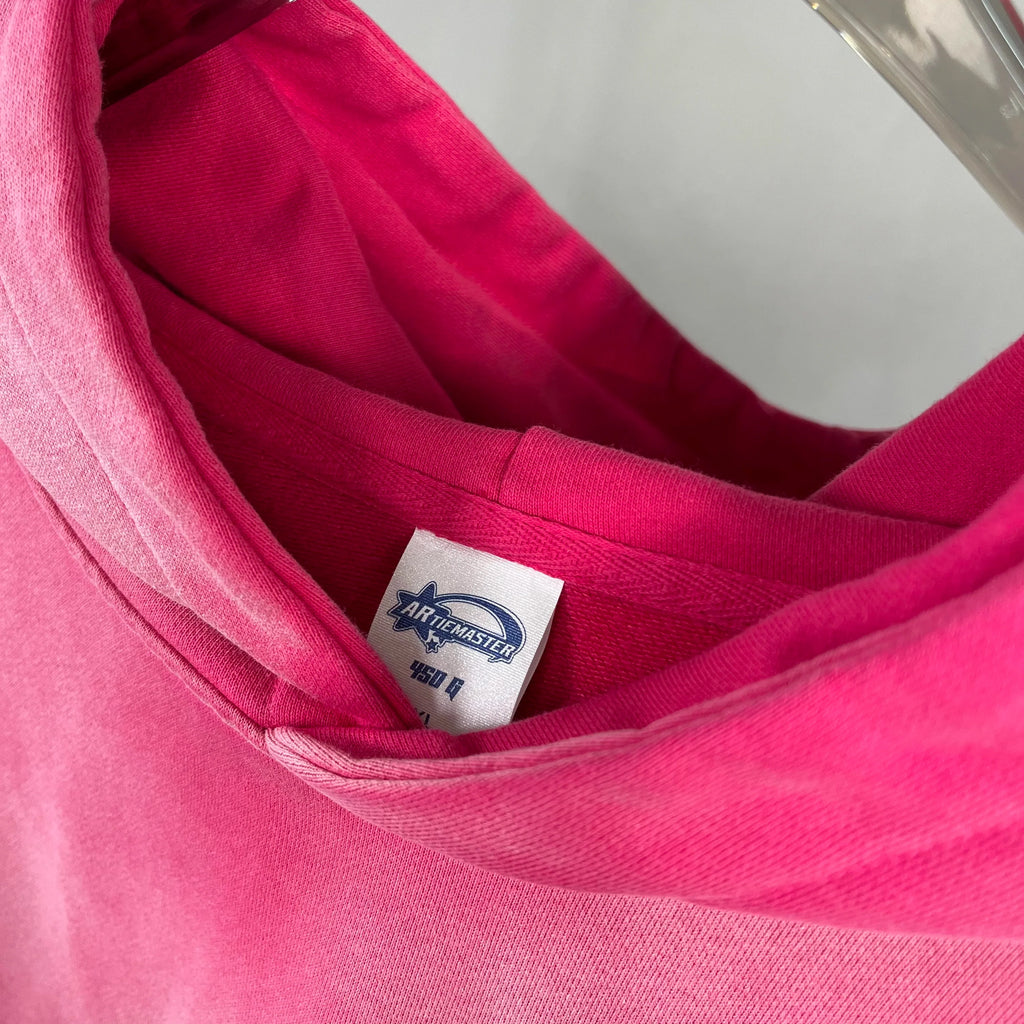 Irregular holes in the raw edge of the old wash water spray monkey hair hoodie