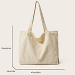 Load image into Gallery viewer, Large Canvas Women's Bag Solid Eco Bag Korean Shoulder Bag Reusable Shopping Messenger Bag Y2K Handbag School Pocket Travel Bag
