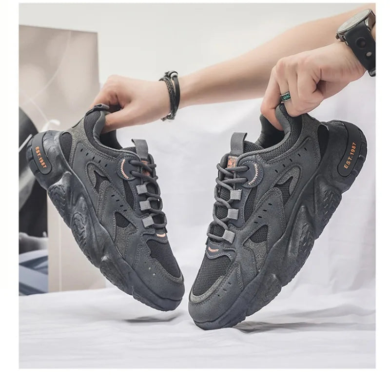 Men's Sneaker Outdoor Mesh Breathable Casual Shoes for Men Luxury Brand Sports Shoes Comfortable Platform Shoes Tenis Masculino