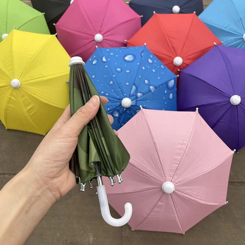 New 1PC Portable Mobile Phone Holder Mini Parasol Waterproof Riding Cell Phone Holder Sun Shade Decoration Riding Accessories