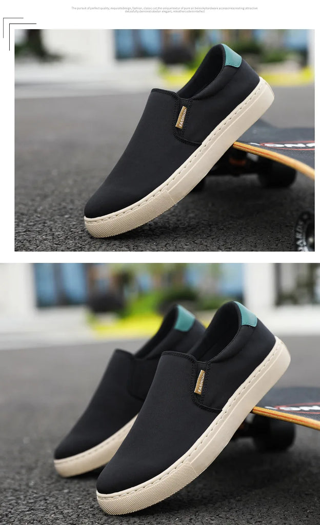 Spring Men's Canvas Shoes Ice Silk Mens Casual Shoes Breathable Lazy Slip on Vulcanized Shoes Trendy Hot Footwear Erkek Ayakkabı