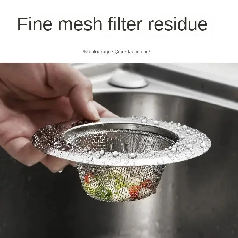 2024 New Kitchen Sink Filter Stainless Steel Anti-blocking Device Wash Basin Pool Filter Sieve Kitchenware Practical Tools