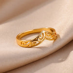 Load image into Gallery viewer, Stainless Steel Rings For Women Men Gold Color Plant Totem Ring Female Male Fashion Wedding Party Finger Jewelry Gift 2024 Trend
