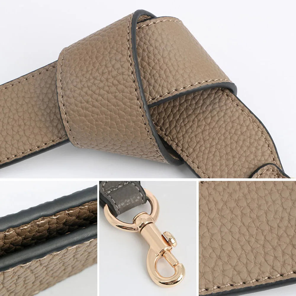 Leather Bag Strap Handles Golden Buckle Replacement Bag Belt Short Shoulder Belt Bag Accessories Armpit Bag Hand Carry Bag Belt