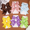 Wholesale 2Pcs Baby Bows Hair Clip For Kids Girls Solid Color Hairpins Barrettes Handmade Headwear Hair Accessories 4.52Inches