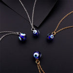 Load image into Gallery viewer, Fashion Blue Evil Eye Choker Necklace for Women Lucky Turkish Jewelry Copper Clavicle Chain Girl Party Wish Card Gift Collar
