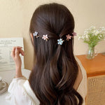 Load image into Gallery viewer, 1/10pcs Baby Girls Crystal Flower Hair Clips Fashion Metal Mini Hair Claw for Women Crab Hairpins Headwear Kids Hair Accessories
