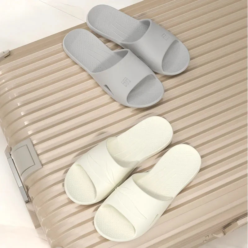 Summer New Foldable Home fashion Slippers Hotel Travel Portable Slides Non-Slip Bathing House Guest Use Men's Women's Flat Shoes