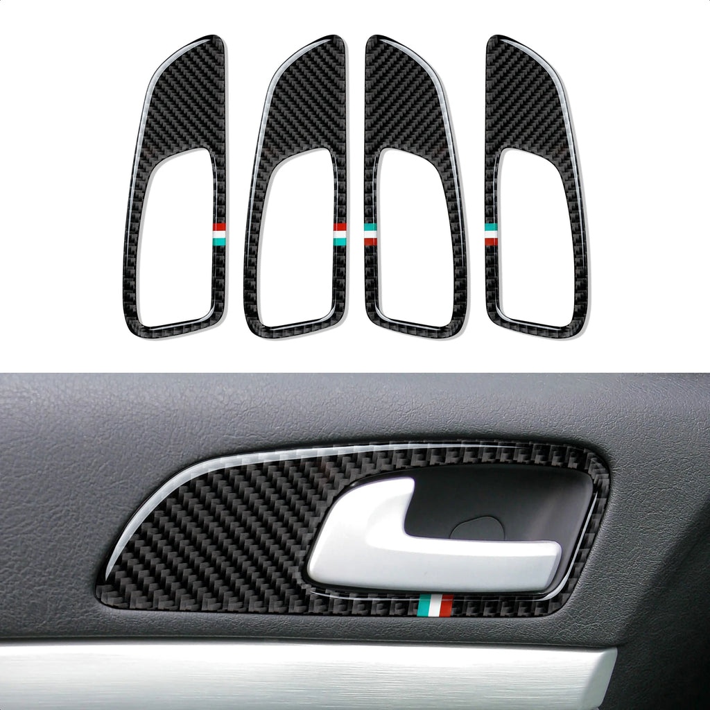 Car Stickers Inner Door Bowl Frame Decoration Carbon Fiber Interior For Alfa Romeo 159 Brera Spider Accessories 2004-2011